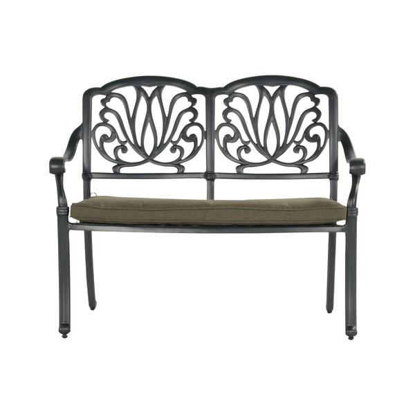 Bancă de grădină bronz din metal Amalfi – Hartman-image-1