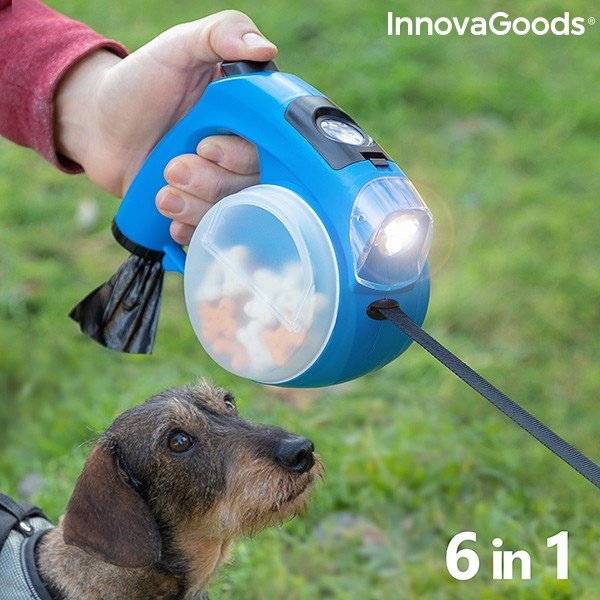 Lesă de câine retractabilă 6 în 1 InnovaGoods-image-1