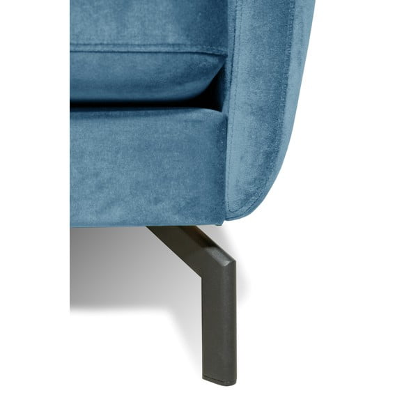 Colțar albastru   din catifea (cu șezlong pe partea stângă ) Magic - Scandic-image-4