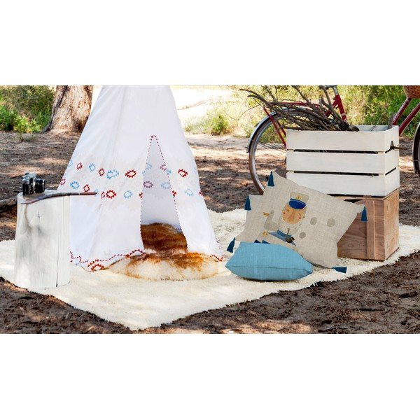 Pernă decorativă cu amestec de in Little Nice Things Captain, 50 x 35 cm-image-1