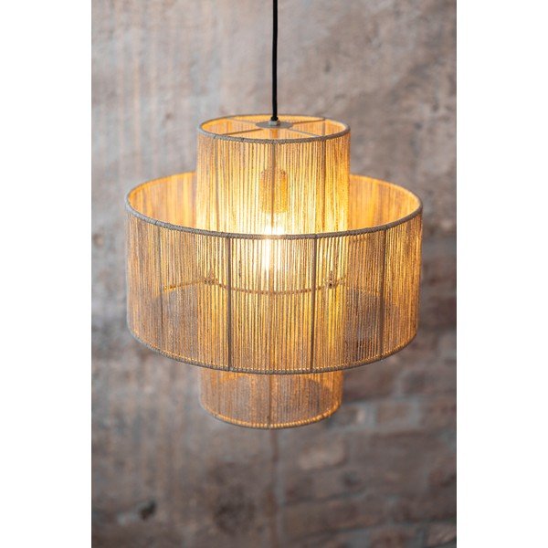 Lustră în culoare naturală cu abajur din iută ø 40 cm Soga – Markslöjd-image-4