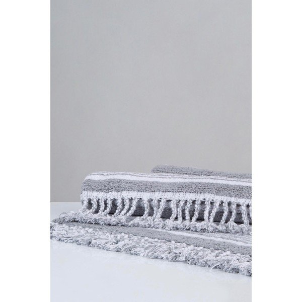 Covoraș din bumbac pentru baie Foutastic Martil, 60 x 90 cm, gri-image-3