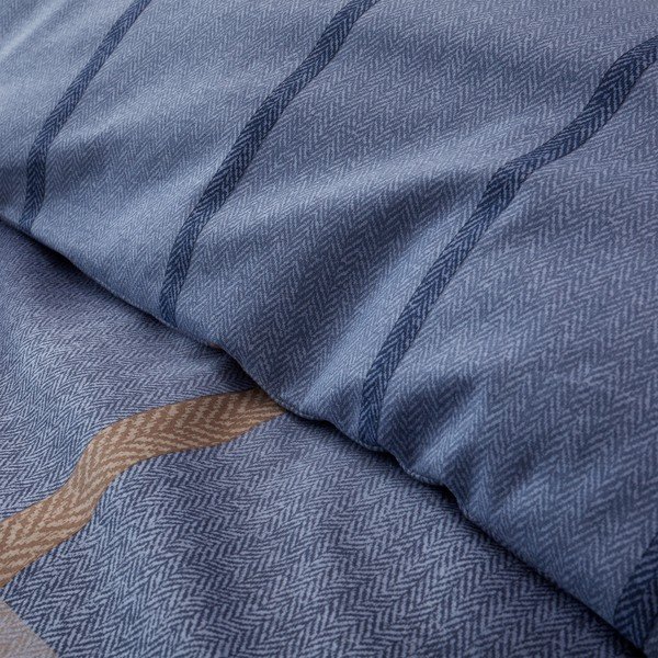 Lenjerie de pat albastru-închis din flanelă pentru pat dublu, extinsă 230x220 cm Melrose Tweed Check – Catherine Lansfield-image-4