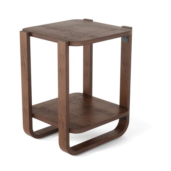 Măsuță auxiliară din lemn masiv de eucalipt 38x42 cm Bellwood – Umbra-image-3