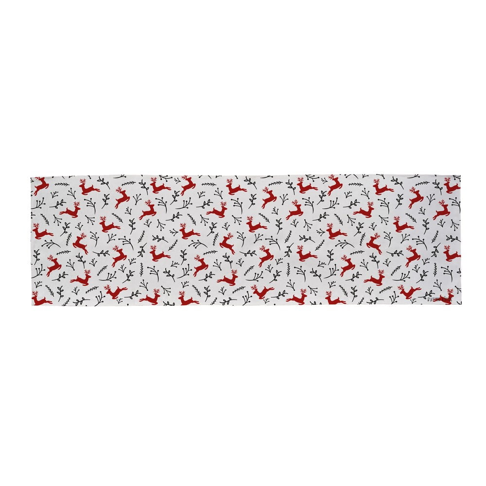 Traversă din bumbac cu motiv de Crăciun Butter Kings They Are Flying, 140 x 40 cm