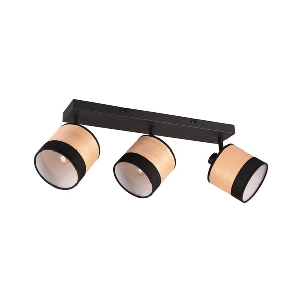 Plafonieră neagră/în culoare naturală ø 12 cm Bolzano – Reality-image-1