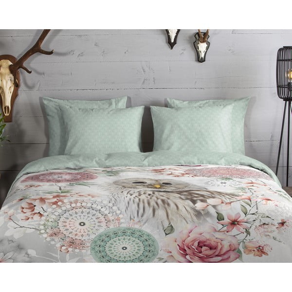 Lenjerie de pat verde din flanelă pentru pat de o persoană 140x200 cm Omaira – HIP-image-2