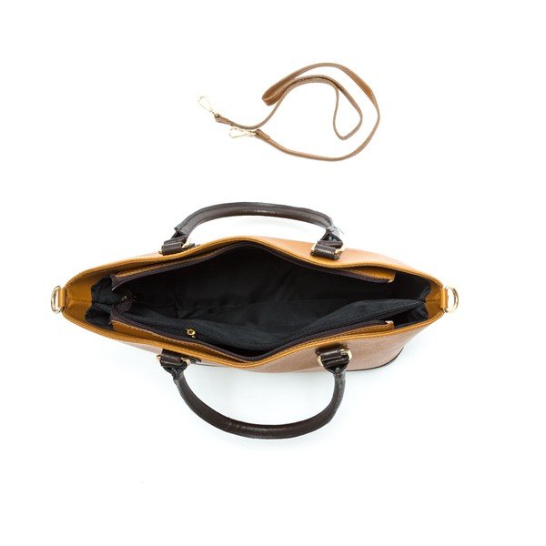 Geantă din piele Isabella Rhea no.464 , maro cognac -image-3