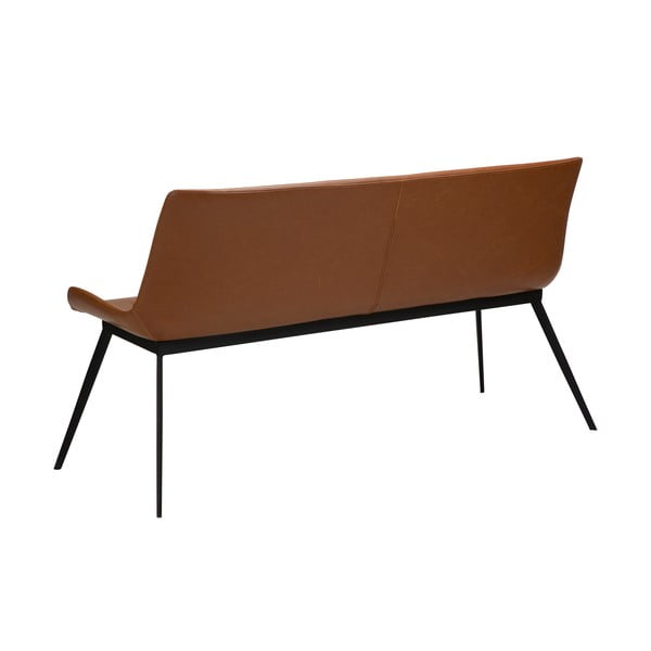 Bancă cu husă din piele artificială DAN-FORM Denmark Hype, maro coniac-image-3