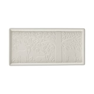 Tavă servire din ceramică Mason Cash In the Forest, 30 x 15 cm, alb