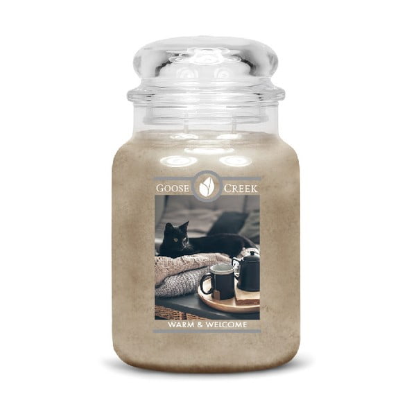 Lumânare parfumată în recipient de sticlă Goose Creek Primire Călduroasă, 150 ore de ardere