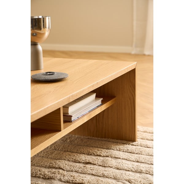 Măsuță de cafea în culoare naturală cu aspect de lemn de stejar 60x120 cm Arlon – Actona-image-2