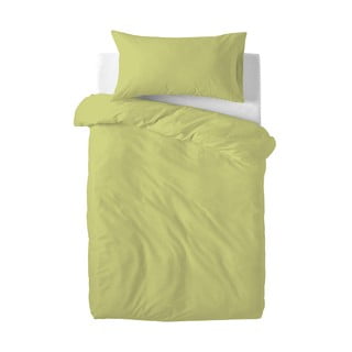 Lenjerie de pat din bumbac pentru copii Happy Friday Basic, 115 x 145 cm, verde