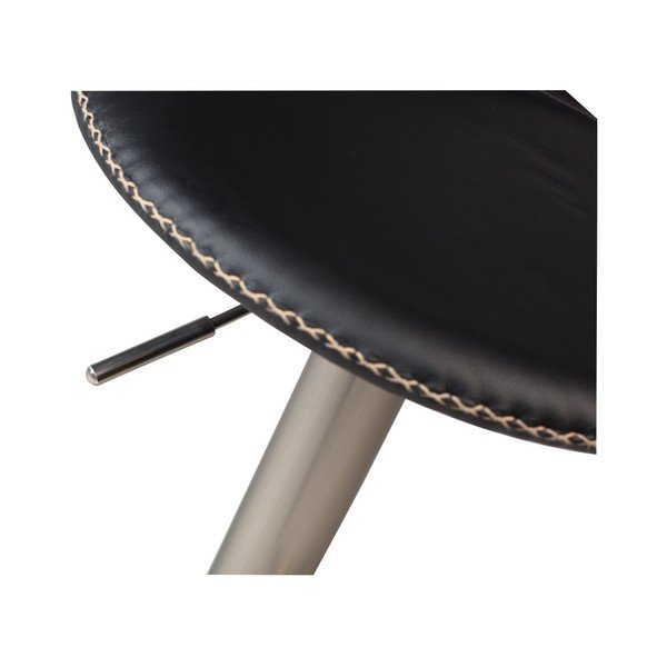 Scaun de bar reglabil cu șezut din piele DAN-FORM Denmark Flair, negru-image-4