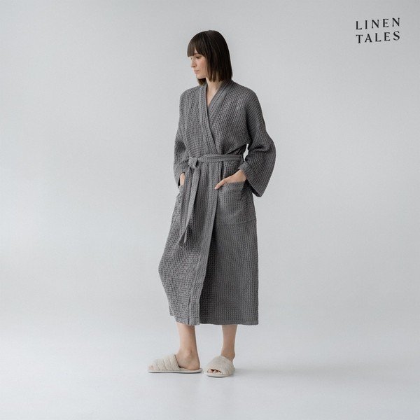 Halat gri închis S/M Honeycomb – Linen Tales-image-1