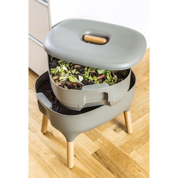 Coș pentru compost bej Urbalive – Plastia-image-1