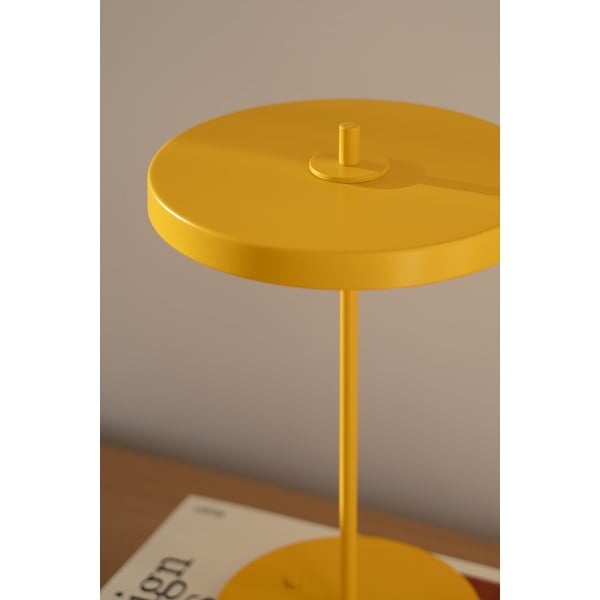 Veioză galbenă LED din metal cu abajur din metal (înălțime 31 cm) Asteria Move – UMAGE-image-3