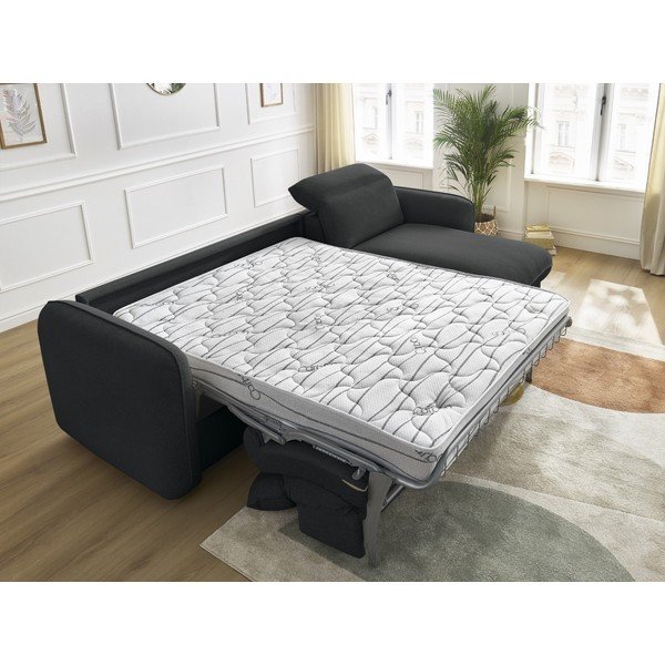 Canapea neagră 216 cm Achille – Bobochic Paris-image-1