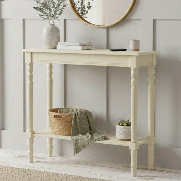 Masă consolă fildeș din lemn de pin 30x80 cm Heritage – Premier Housewares-image-1