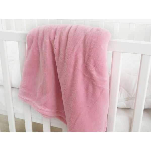 Pătură pentru copii roz din microflanel 110x140 cm Exclusive – B.E.S.-image-1