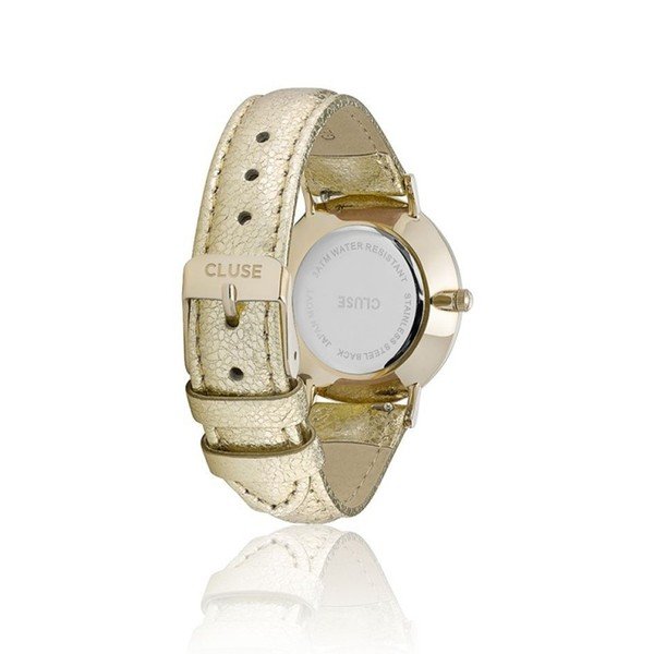 Ceas de damă, curea din metal Cluse Minuit Gold, auriu-image-1
