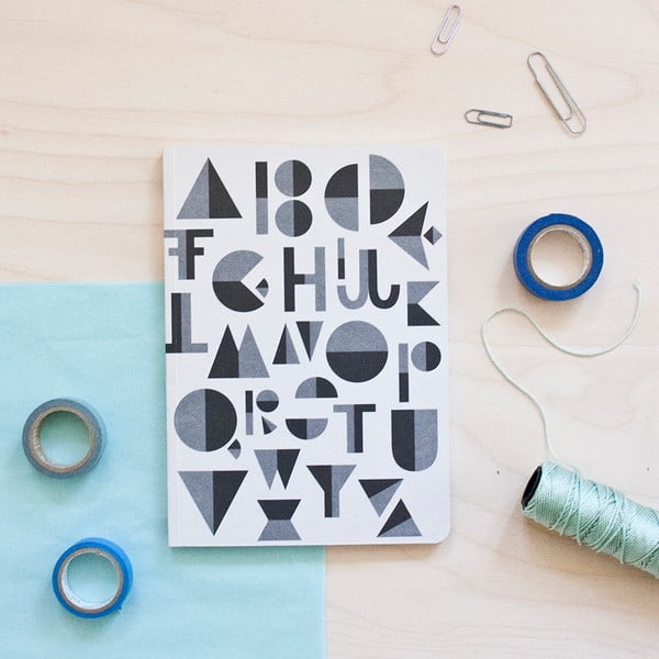 Jurnal Michelle Carlslund Alphabet, gri-image-1