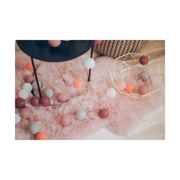 Ghirlandă luminoasă cu becuri LED LUKKA, 30 lumini, portocaliu-roz-image-2