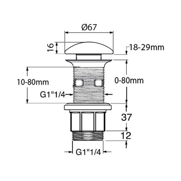 Ventil pentru chiuvetă Blok – Sapho-image-1
