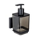 Dozator de săpun lichid negru autoadeziv din plastic 340 ml Quadro – Wenko