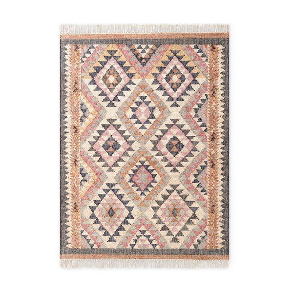 Covor gri țesut manual din iută 120x170 cm Roya Parsa – Elle Decoration