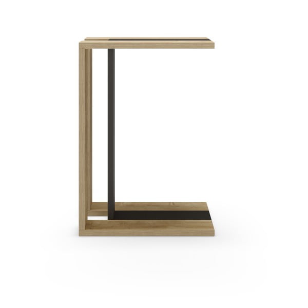 Măsuță auxiliară cu aspect de lemn de stejar 40x30 cm Macha – Marckeric-image-3