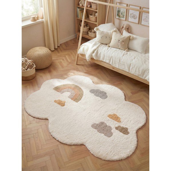 Covor pentru copii crem lavabil/țesut manual din bumbac 140x200 cm Snuggle Willy – Hanse Home-image-1