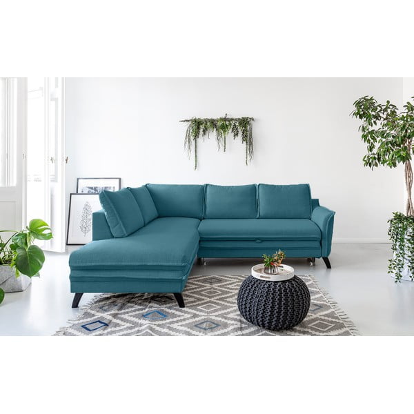 Colțar extensibil cu șezlong pe partea stângă Miuform Charming Charlie L, turcoaz-image-1