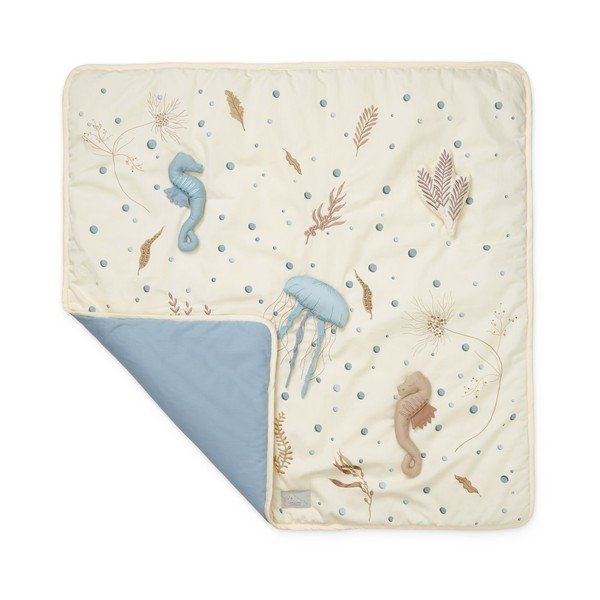 Saltea de joacă pentru copii, galben-deschis 80x80 cm Sea Garden – Cam Cam Copenhagen