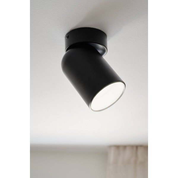Spot negru cu structură flexibilă/cu intensitate reglabilă din metal ø 10,5 cm Ara – Jotex-image-1