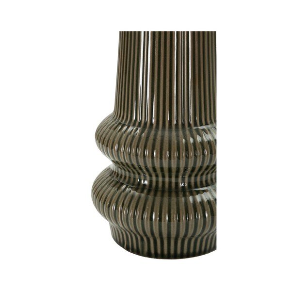 Veioză kaki/crem din ceramică cu abajur textil (înălțime 41,5 cm) Harmony – Mauro Ferretti-image-2