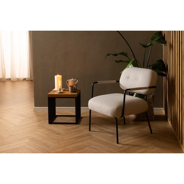 Măsuță auxiliară cu blat cu aspect de lemn de stejar 40x40 cm Strington – Actona-image-2