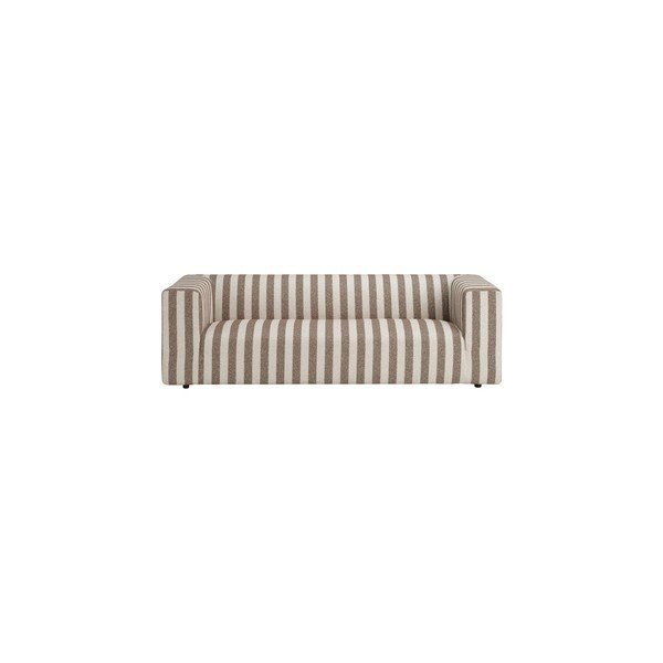 Canapea maro/crem cu tapițerie din chenille 220 cm Lisa – Ellos Home-image-3