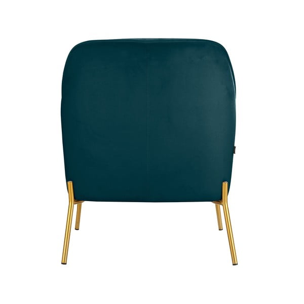 Fotoliu verde/albastru cu tapițerie din catifea Runa - Støraa-image-2