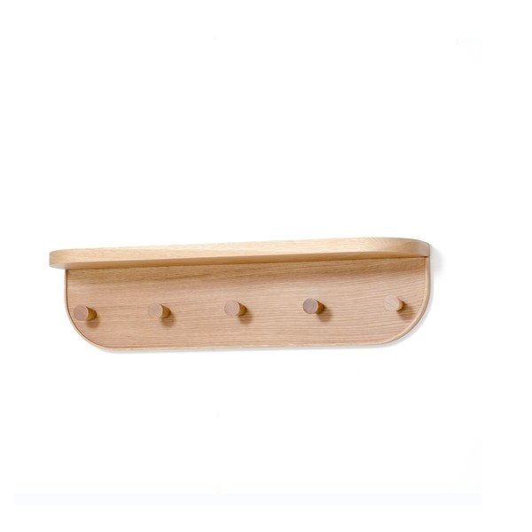Cuier de perete din lemn de stejar Wireworks Nook-image-1