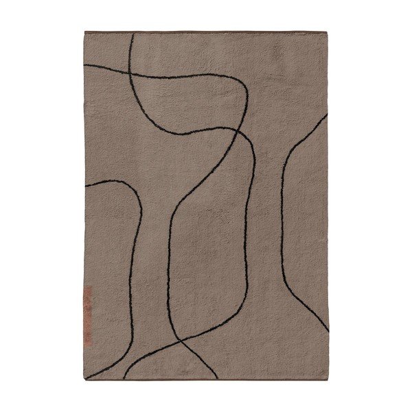 Covor maro lavabil din bumbac 140x200 cm Shadow – Mette Ditmer Denmark