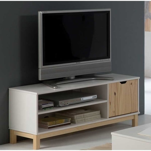 Comodă TV din lemn de pin SOB Linny, alb
