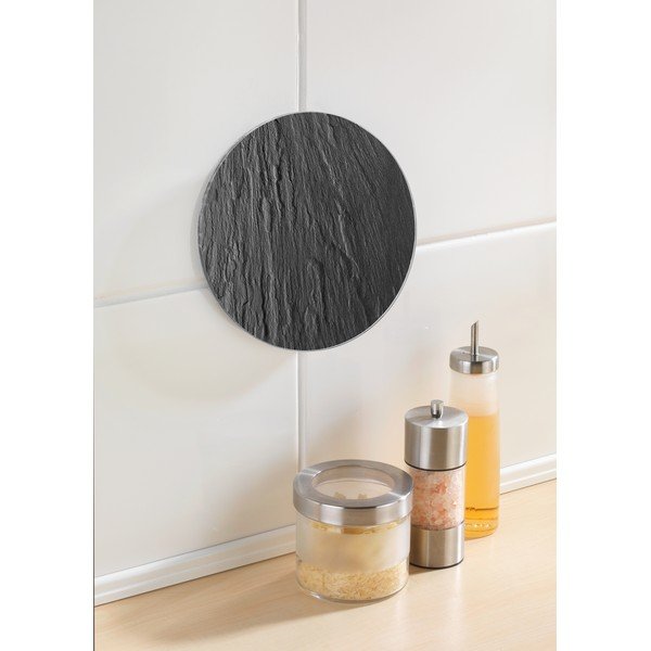 Suport din sticlă pentru vase fierbinți Wenko Trivet, ø 20 cm, negru-image-1