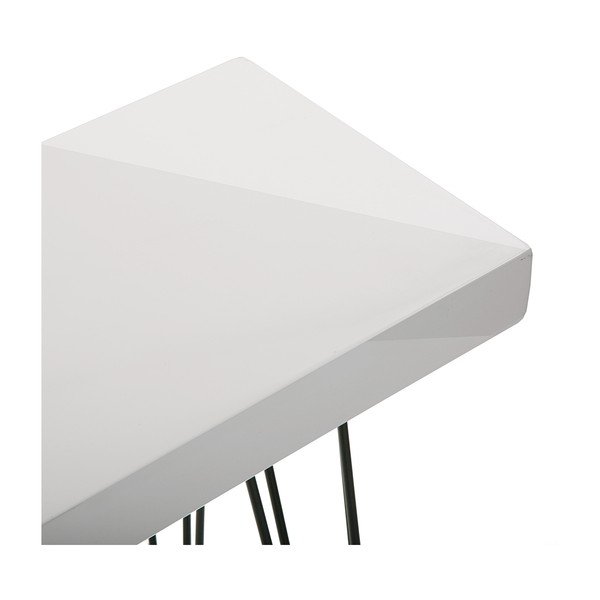 Masă din lemn Versa Dallas, 110 x 25 cm, alb-image-4