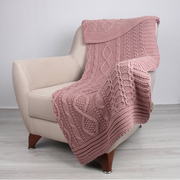 Cuvertură Homemania Decor Teto, 130 x 170 cm, roz