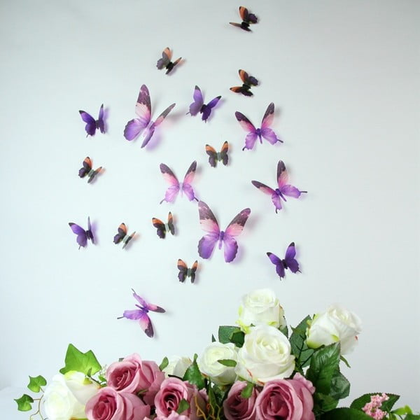 Autocolant 3D Walplus Streak Butterfly Purple