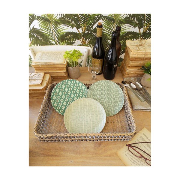 Set 12 farfurii pentru desert din bambus Orchidea Milano Zig