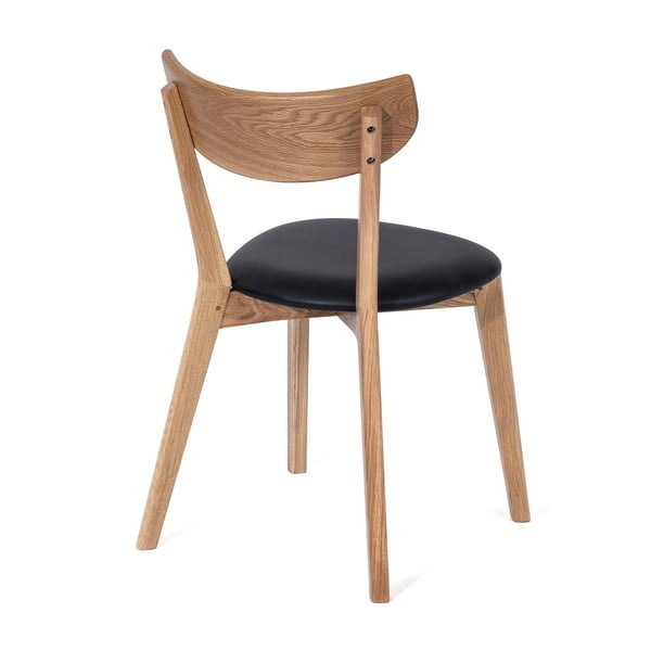 Scaun de sufragerie din stejar cu șezut negru Arch - Bonami Selection-image-1