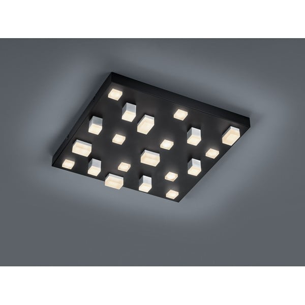 Plafonieră neagră LED cu abajur din metal 45x45 cm Civeto – CINQUE-image-1