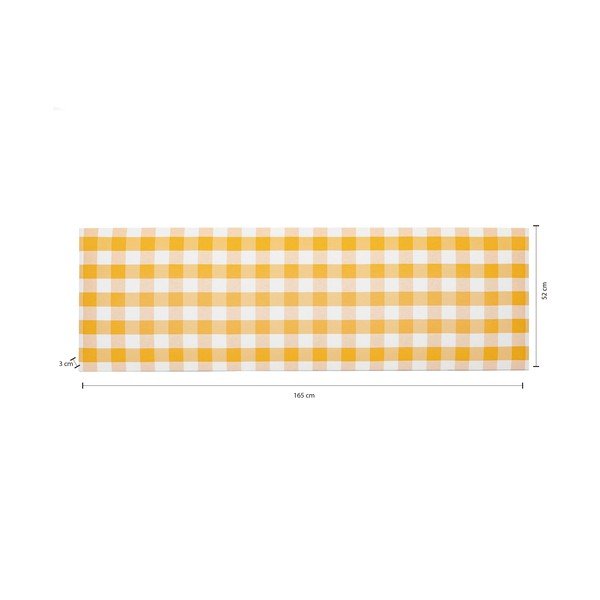Tăblie de pat galbenă tapițată 165x52 cm Billie – Really Nice Things-image-4